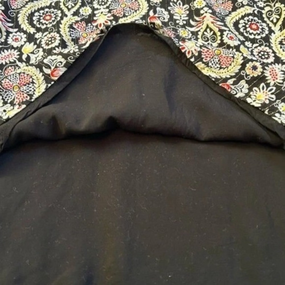 Boden Black Gold Paisley Metallic Lurex Tie Neck Mini Dress Pockets US 12 D0440 - Picture 9 of 12